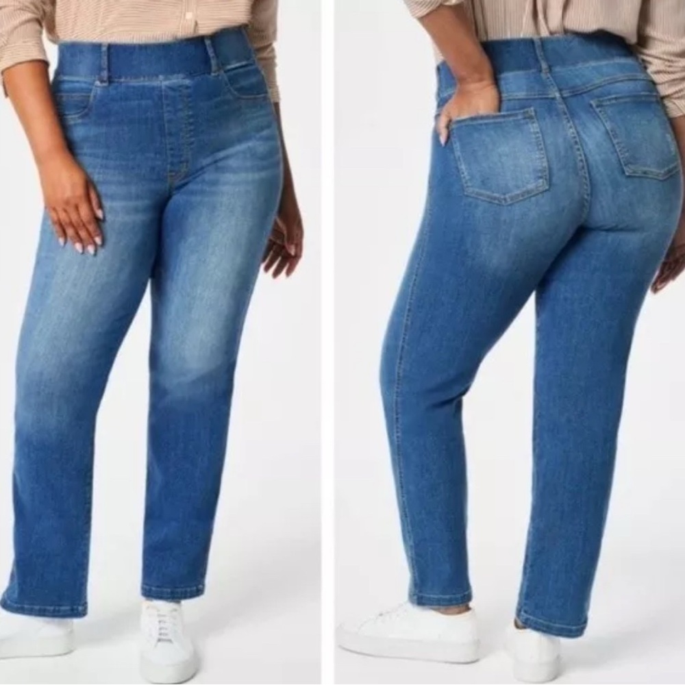 New Spanx boot  Leg Ankle Jeans Vintage Indigo Size 1XL #20356R Slimming